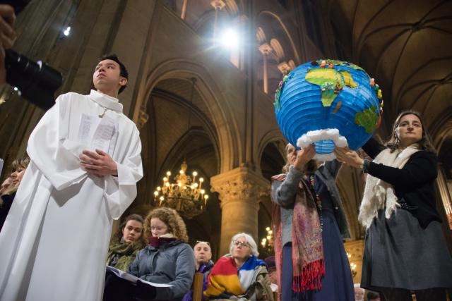 Religious leaders during COP21 climate talks