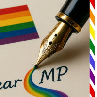 Pride 2025 Love Faith and Bold Action banner
