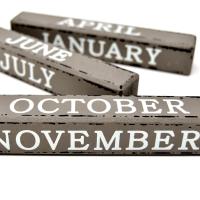 Blocks with the months of the year on them